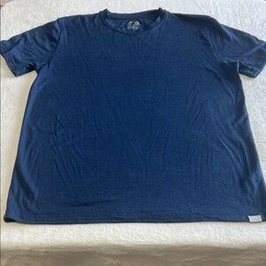 Merino Tech 100% Superfine Merino Wool Classic Mens Crew Neck T‑Shirt in Navy XL